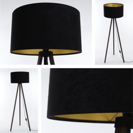 Golv lampa STANDART 1xE27/60W/230V svart/brun