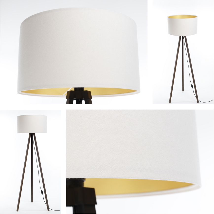 Golv lampa STANDART 1xE27/60W/230V vit/brun