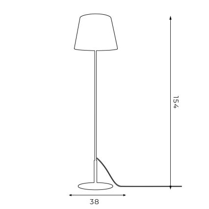 Golvampa ARDEN 1xE27/60W/230V lila/guld