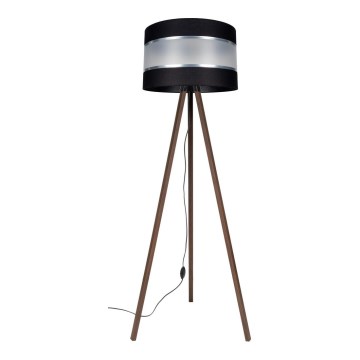 Golvampa CORAL 1xE27/60W/230V brun/svart/matt krom