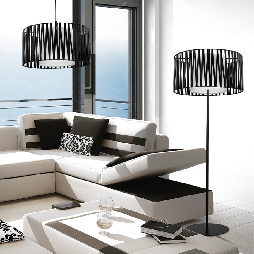 Golvampa HARMONY BLACK 1xE27/60W/230V