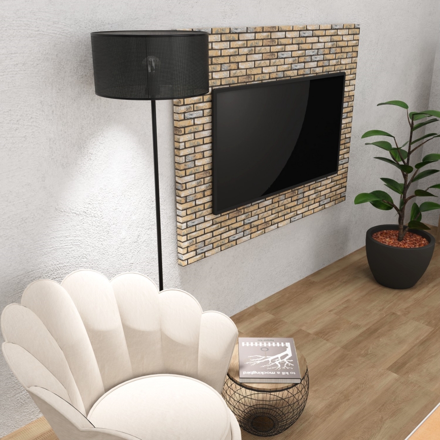 Golvampa LOFT SHADE 1xE27/60W/230V svart