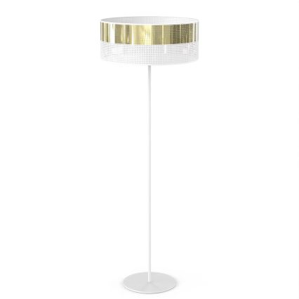 Golvampa LUX 1xE27/15W/230V vit/guld