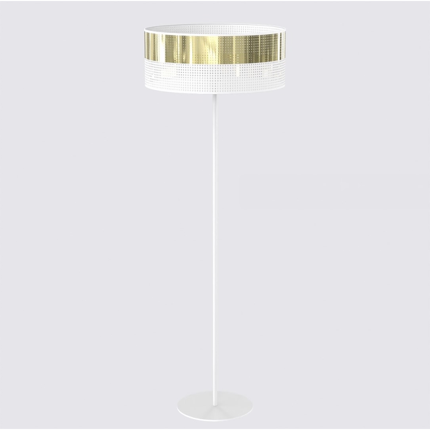Golvampa LUX 1xE27/15W/230V vit/guld