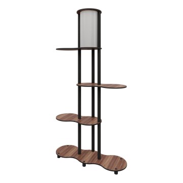 Golvampa med hyllor NOTO 1xE27/40W/230V brun/svart