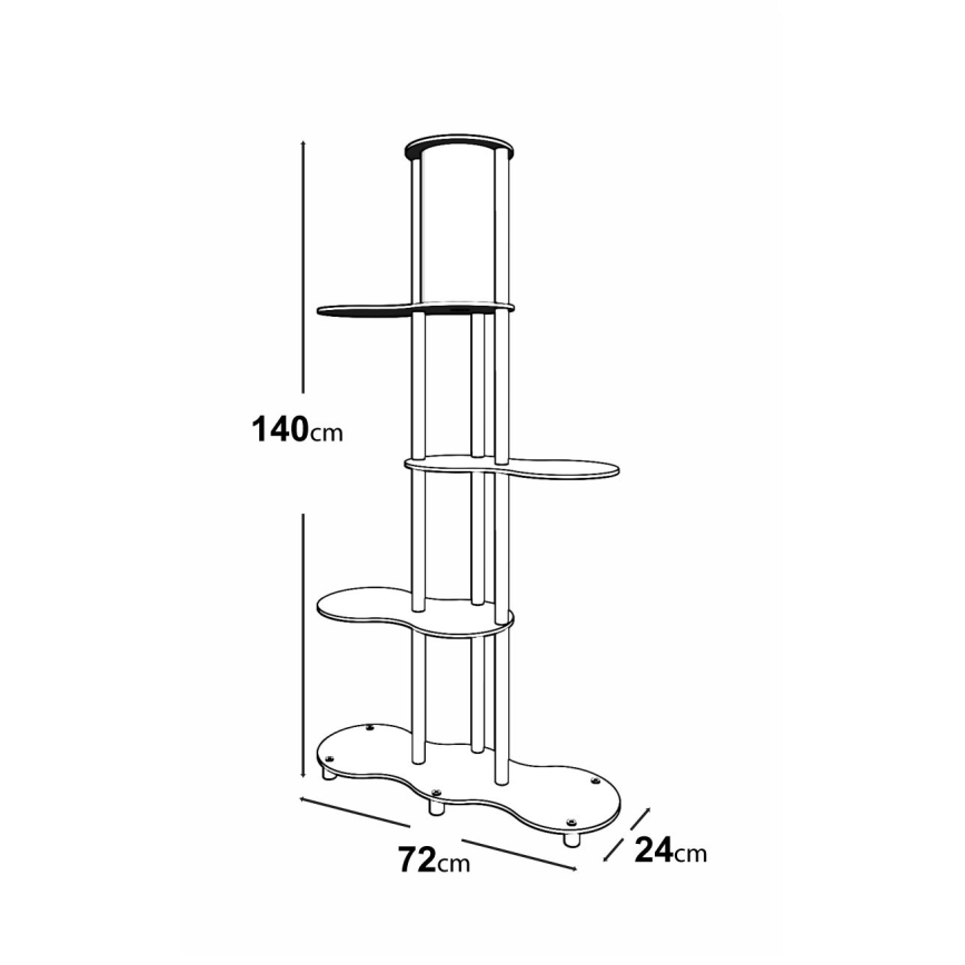 Golvampa med hyllor NOTO 1xE27/40W/230V brun/svart
