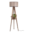 Golvampa TRIPOD 1xE27/60W/230V beige/brun