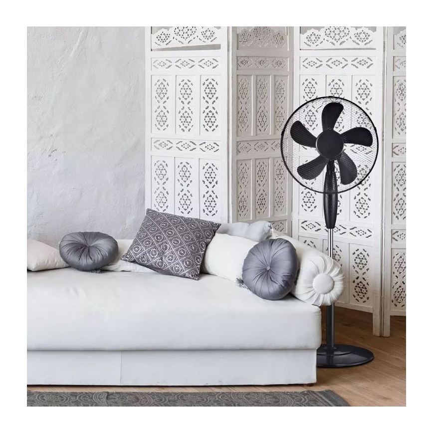 Golvfläkt 55W 43cm svart