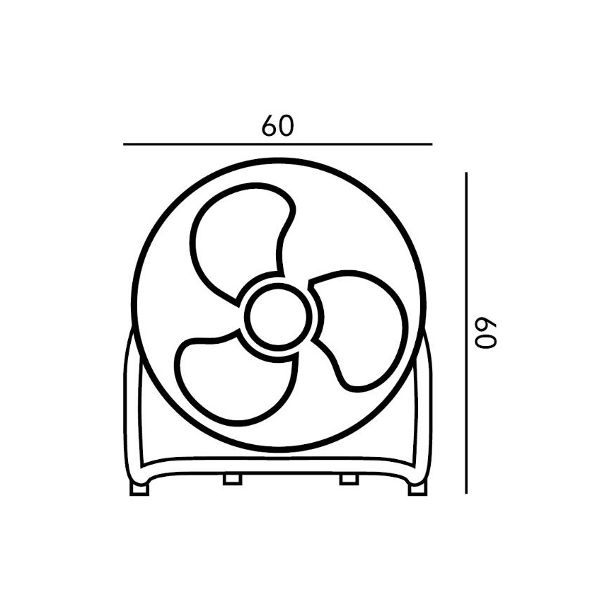 Golvfläkt VIENTO 100W/230V glänsande krom