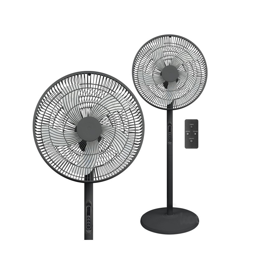 Golvfläkt VIENTO-R 40W/230V svart + fjärrkontroll