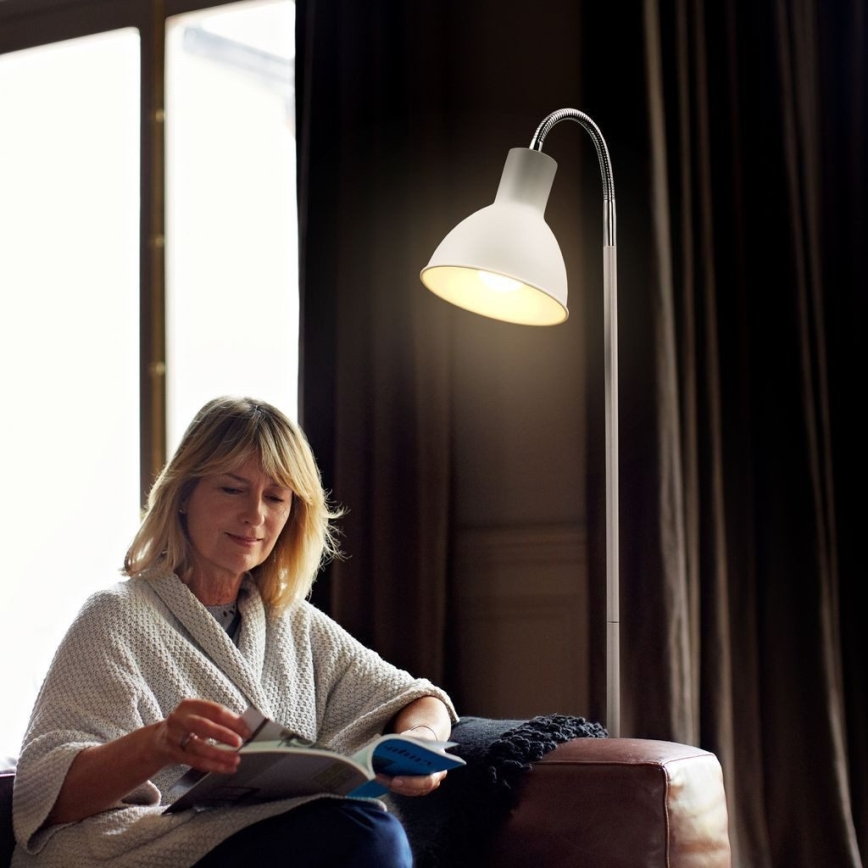 Golvlampa 1xE27/25W/230V vit