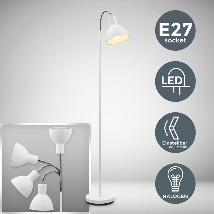 Golvlampa 1xE27/25W/230V vit