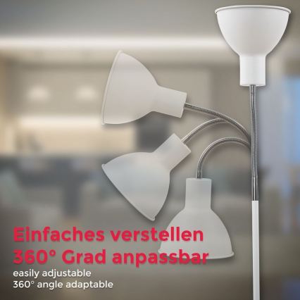 Golvlampa 1xE27/25W/230V vit