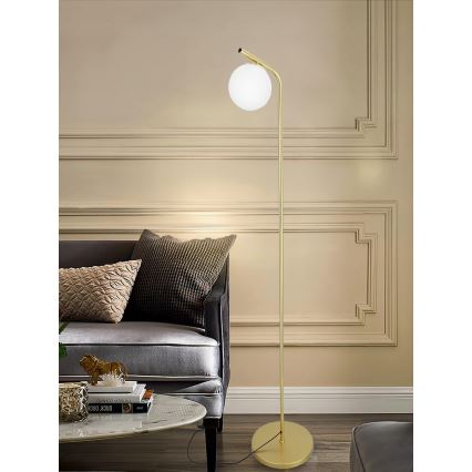 Golvlampa 1xE27/40W/230V guld/vit