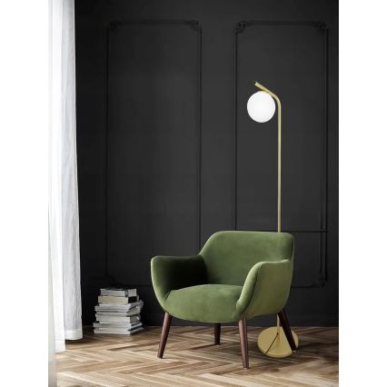 Golvlampa 1xE27/40W/230V guld/vit