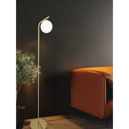 Golvlampa 1xE27/40W/230V guld/vit