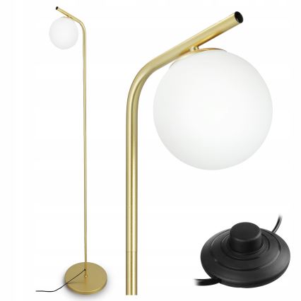 Golvlampa 1xE27/40W/230V guld/vit