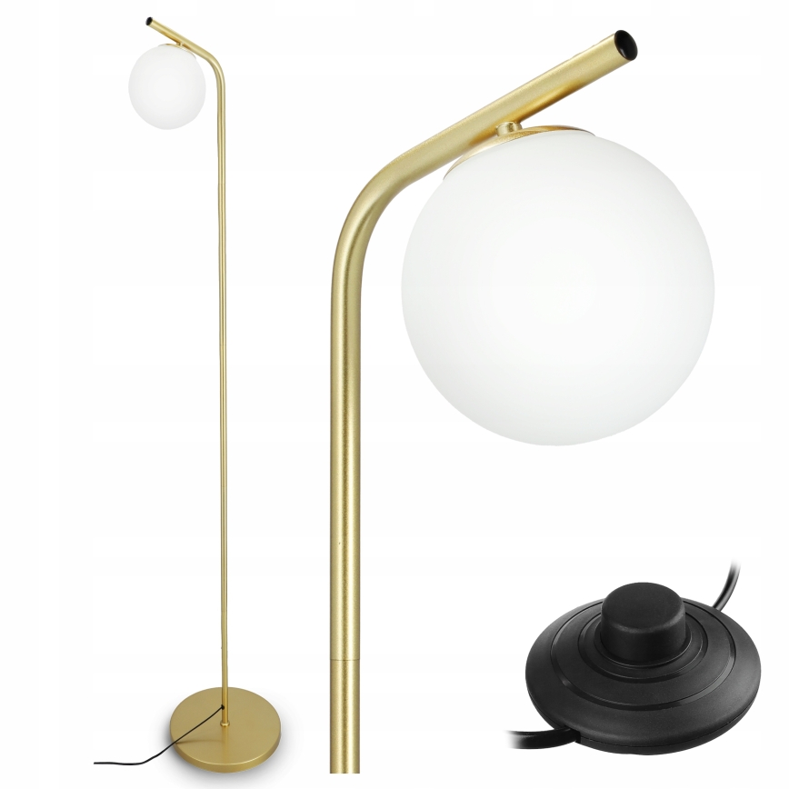 Golvlampa 1xE27/40W/230V guld/vit