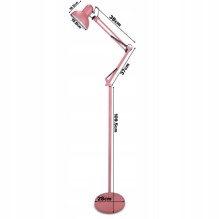 Golvlampa 1xE27/40W/230V, rosa