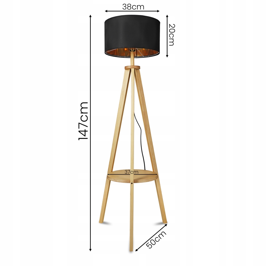 Golvlampa 1xE27/40W/230V svart