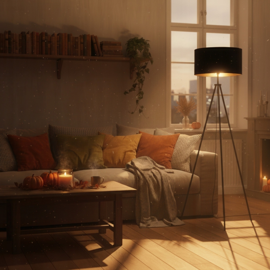 Golvlampa 1xE27/40W/230V svart