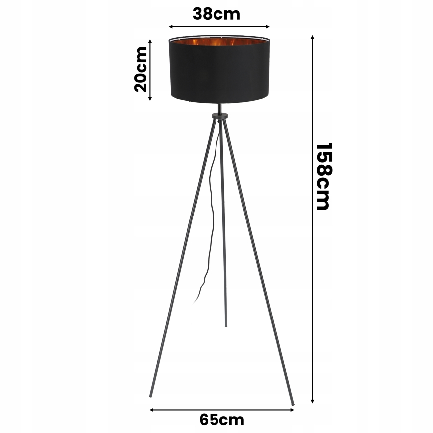 Golvlampa 1xE27/40W/230V svart