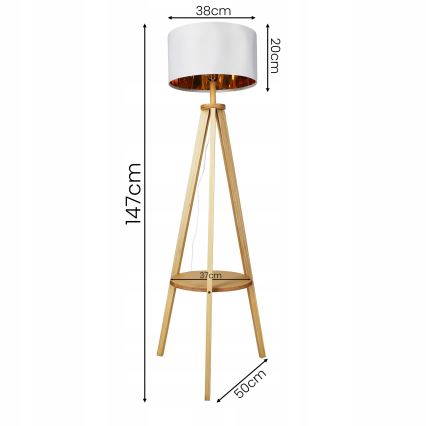 Golvlampa 1xE27/40W/230V vit