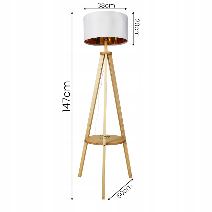 Golvlampa 1xE27/40W/230V vit