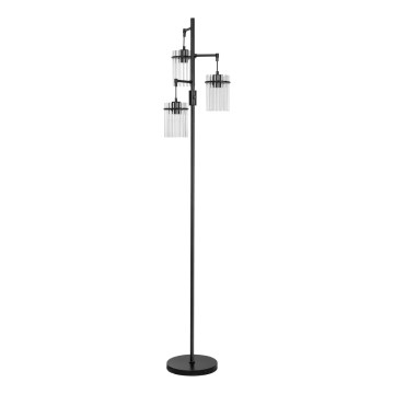 Golvlampa 3xE27/60W/230V svart/genomskinlig