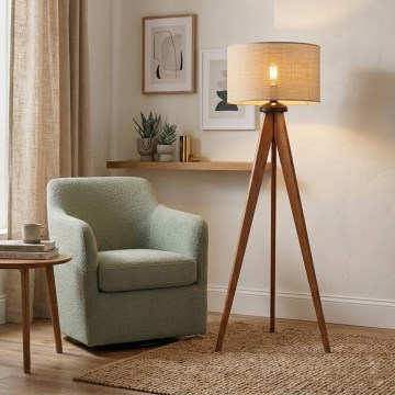 Golvlampa AIDA 1xE27/15W/230V ek/raffia