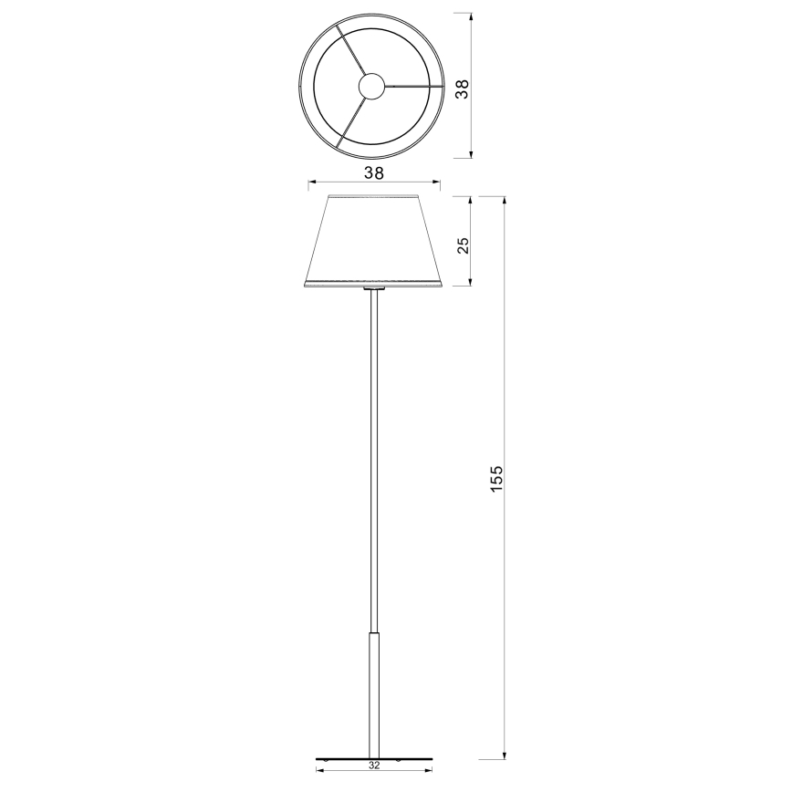Golvlampa ARDEN 1x E27/15W/230V beige