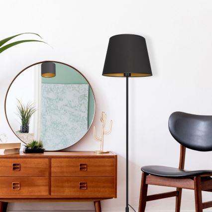 Golvlampa ARDEN 1xE27/60W/230V svart/gyllene