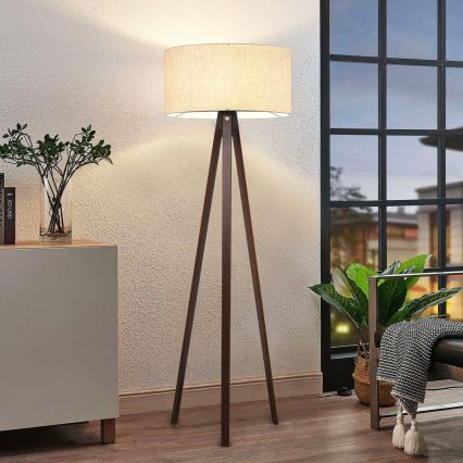 Golvlampa AYD 1xE27/40W/230V beige/brun