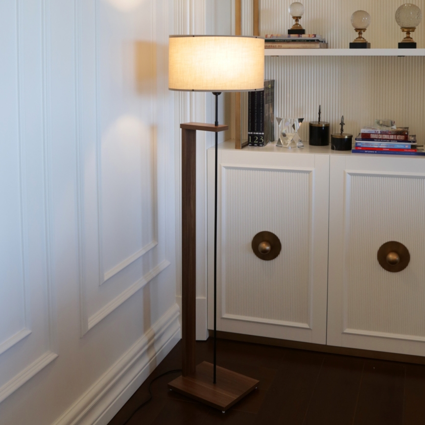 Golvlampa AYD 1xE27/40W/230V beige/brun