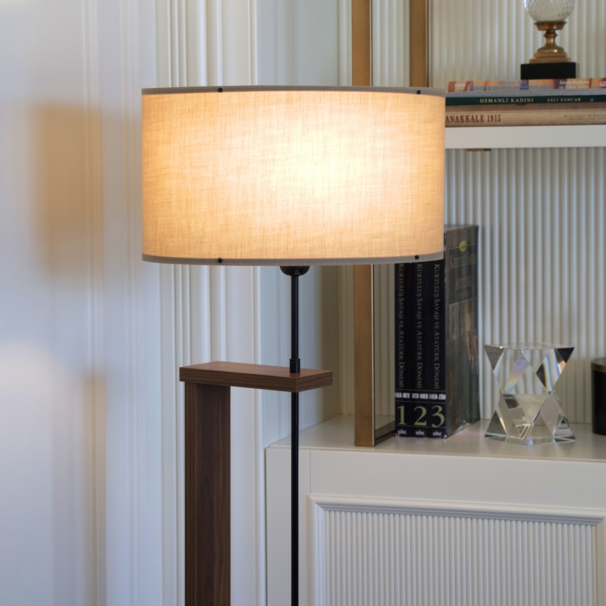 Golvlampa AYD 1xE27/40W/230V beige/brun