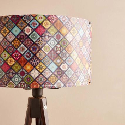 Golvlampa AYD 1xE27/40W/230V brun/flerfärgad