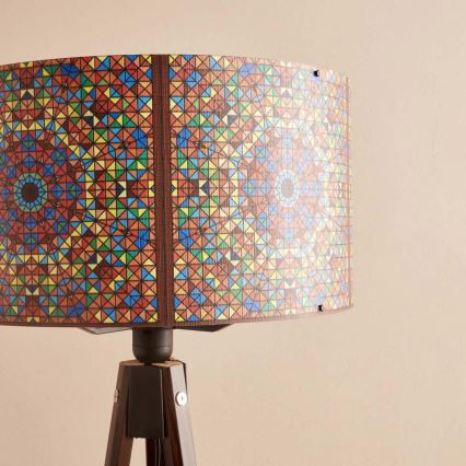 Golvlampa AYD 1xE27/40W/230V brun/flerfärgad