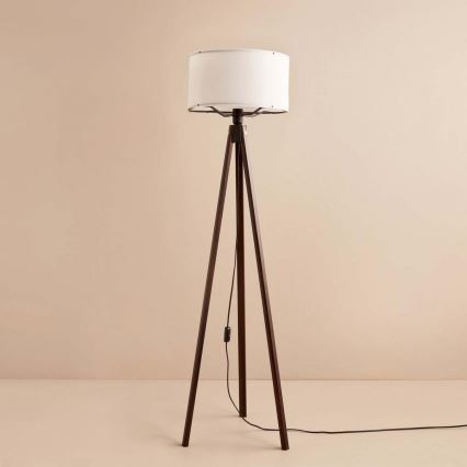 Golvlampa AYD 1xE27/40W/230V brun/vit