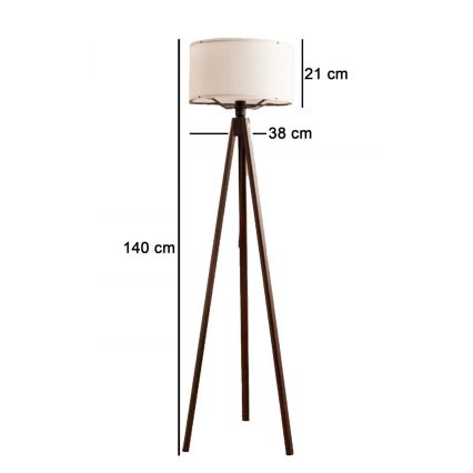 Golvlampa AYD 1xE27/40W/230V brun/vit