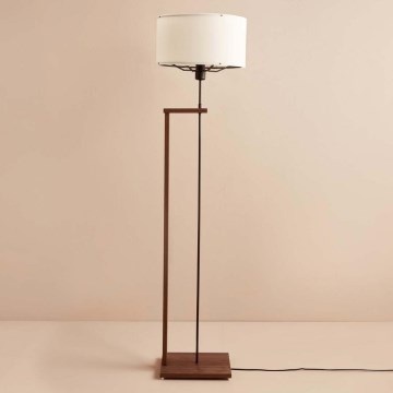 Golvlampa AYD 1xE27/40W/230V brun/vit