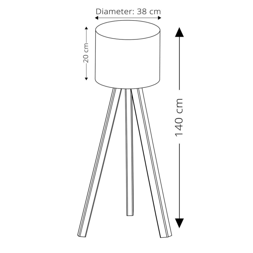 Golvlampa AYD 1xE27/40W/230V röd/beige
