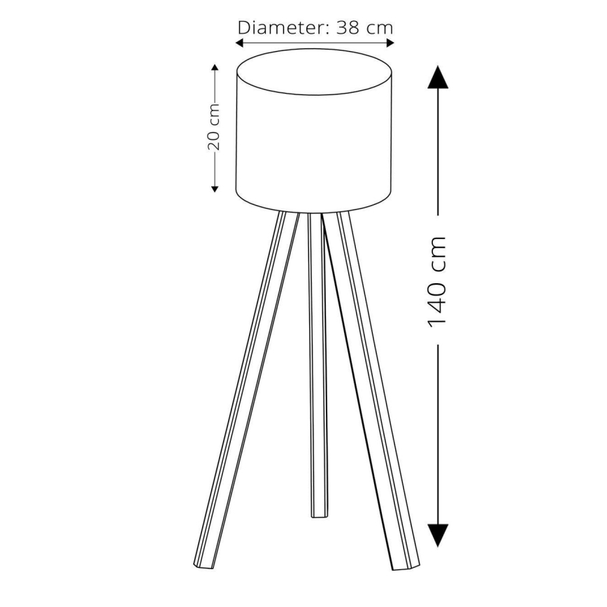 Golvlampa AYD 1xE27/40W/230V rosa/beige