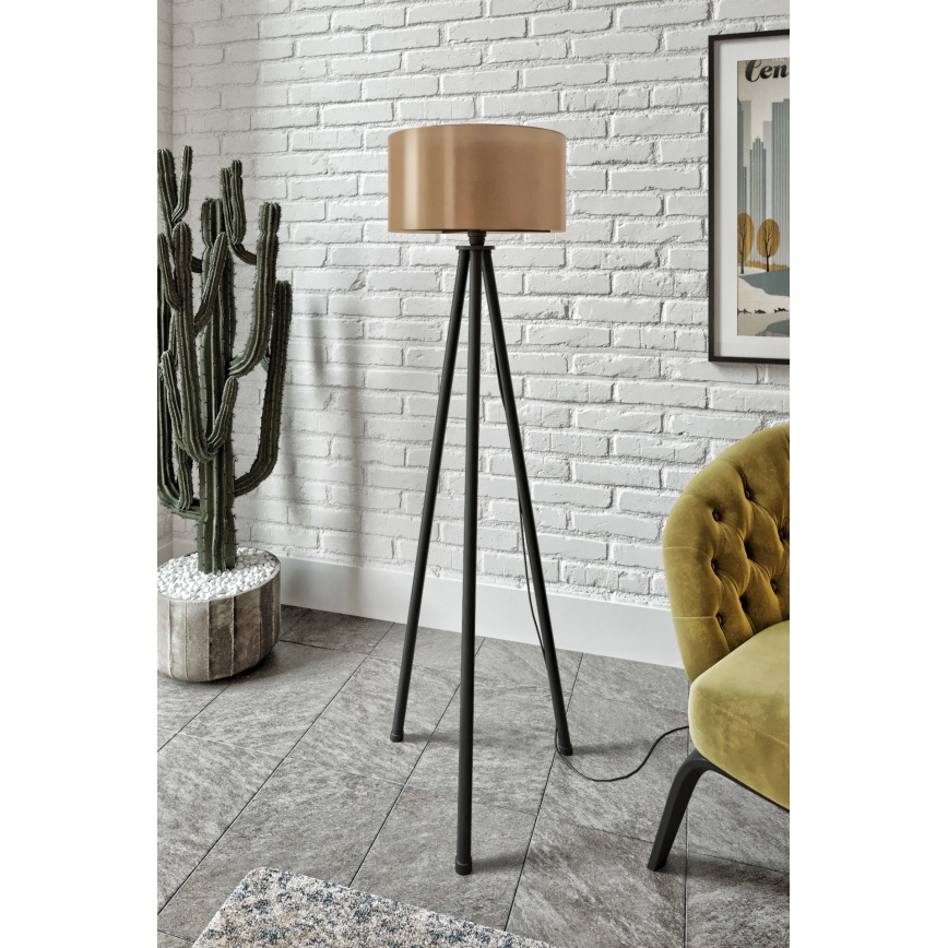 Golvlampa AYD 1xE27/40W/230V svart/brun