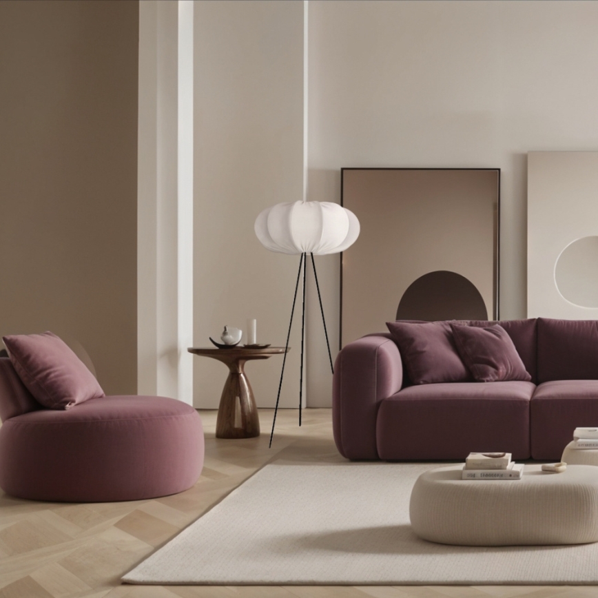 Golvlampa CAFEE 1xE27/40W/230V vit/svart