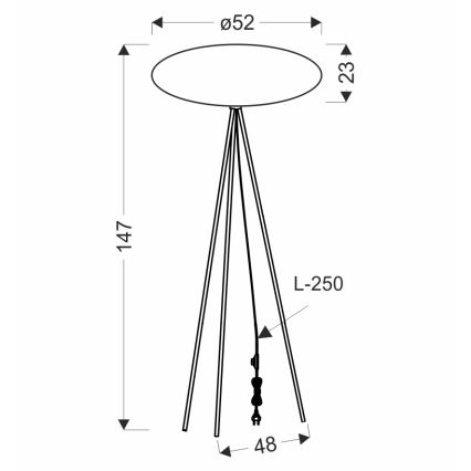 Golvlampa CAFEE 1xE27/40W/230V vit/svart