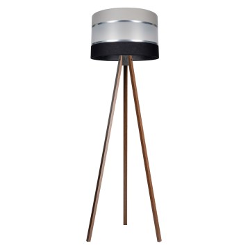 Golvlampa CORAL 1xE27/60W/230V brun/svart/grå/matt krom