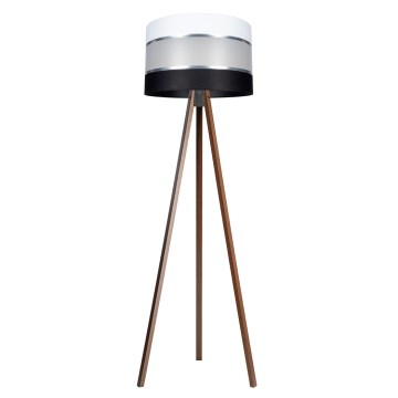 Golvlampa CORAL 1xE27/60W/230V brun/svart/vit/matt krom