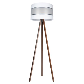 Golvlampa CORAL 1xE27/60W/230V brun/vit/matt krom