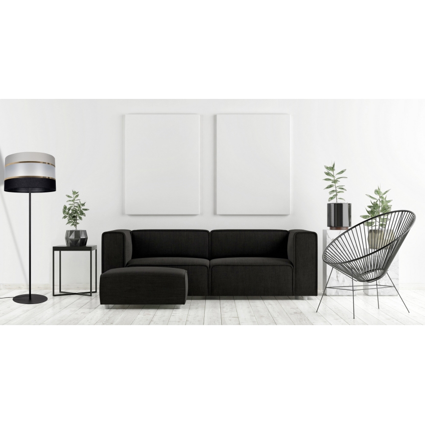 Golvlampa CORAL 1xE27/60W/230V svart/grå