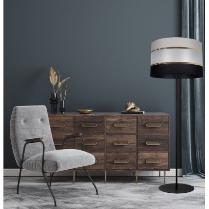 Golvlampa CORAL 1xE27/60W/230V svart/grå